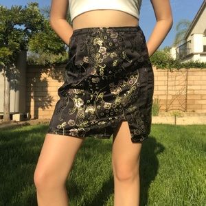 RARE Brandy Melville Black Oriental Skirt